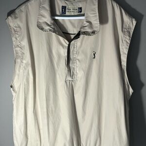 PGA Tour Originals golf pullover vest 1/2 zip pockets sz XXL